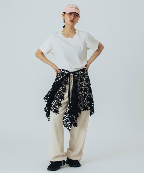 ROSE BUD(ローズバッド)の「BASIC S/S TEE(Tシャツ/カットソー・レディース・ホワイト/ブラウン/ブラック・ONE SIZE)」の6枚目の写真
