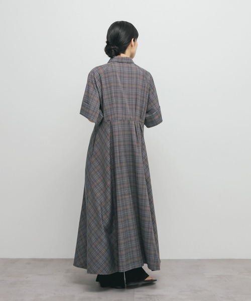 KBF（ケイビーエフ）の「チェックWIDEフレアワンピース（ワンピース・レディース・ブルー系その他/ブラック系その他・ONE）」の13枚目の写真