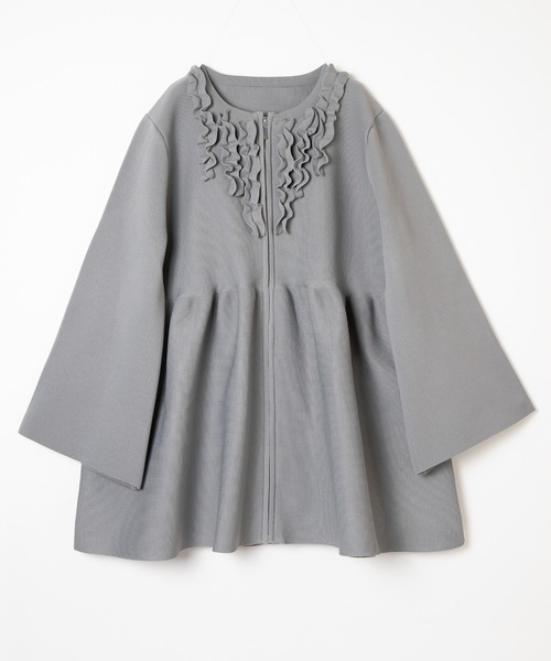 ever closet(エバークローゼット)の「ペプラムニット ジャケット(カーディガン/ボレロ・レディース・ブラック/グレー・F)」の11枚目の写真