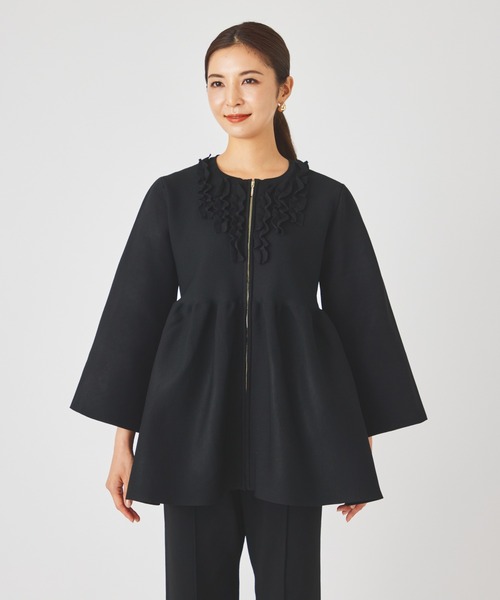 ever closet(エバークローゼット)の「ペプラムニット ジャケット(カーディガン/ボレロ・レディース・ブラック/グレー・F)」の19枚目の写真