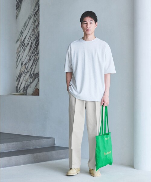 green label relaxing（グリーンレーベルリラクシング）の「GLR スーベニア トートバッグ（トートバッグ・メンズ・ピンク/オフホワイト/オレンジ/ロイヤルブルー/ケリーグリーン/ライム/ダークブラウン・FREE）」の9枚目の写真