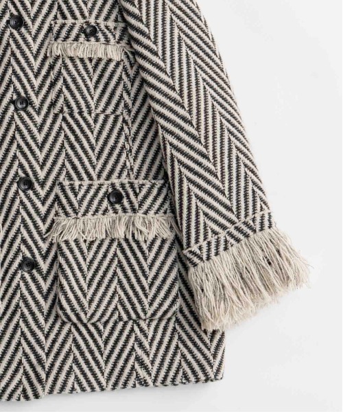 25AW PRE-ORDER】Fringe Tweed Jacket Coat/フリンジツイード