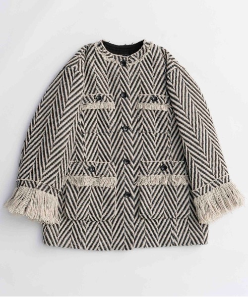 【新品】MAISON SPECIAL（メゾンスペシャル）ツイードコート♡ MAISON SPECIAL（メゾンスペシャル）の「2WAYツイードサイド