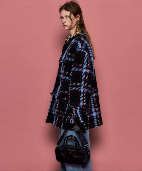 ジャケット・アウター MAISON SPECIAL Fringe Tweed Jacket Coat Fringe Tweed Jacket Coat