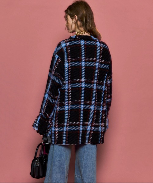 Fringe Tweed Jacket Coat/フリンジツイードジャケットコート
