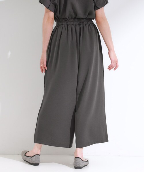 DRESKIP（ドレスキップ）の「【セットアップ可/ひんやり】下半身カバーにも タックスカーチョ（その他パンツ・レディース・ブルー/チャコールグレー/ダークブラウン・04/03/02/01）」の5枚目の写真