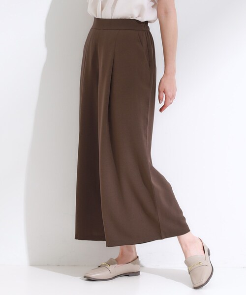 DRESKIP（ドレスキップ）の「【セットアップ可/ひんやり】下半身カバーにも タックスカーチョ（その他パンツ・レディース・ブルー/チャコールグレー/ダークブラウン・04/03/02/01）」の10枚目の写真