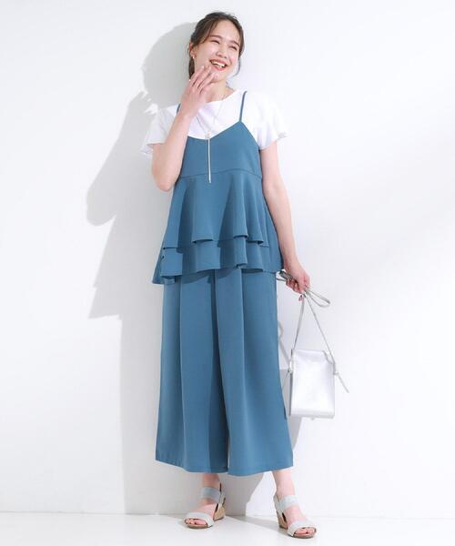 DRESKIP（ドレスキップ）の「【セットアップ可/ひんやり】下半身カバーにも タックスカーチョ（その他パンツ・レディース・ブルー/チャコールグレー/ダークブラウン・04/03/02/01）」の18枚目の写真