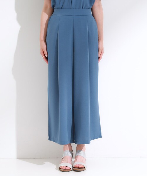 DRESKIP（ドレスキップ）の「【セットアップ可/ひんやり】下半身カバーにも タックスカーチョ（その他パンツ・レディース・ブルー/チャコールグレー/ダークブラウン・04/03/02/01）」の20枚目の写真