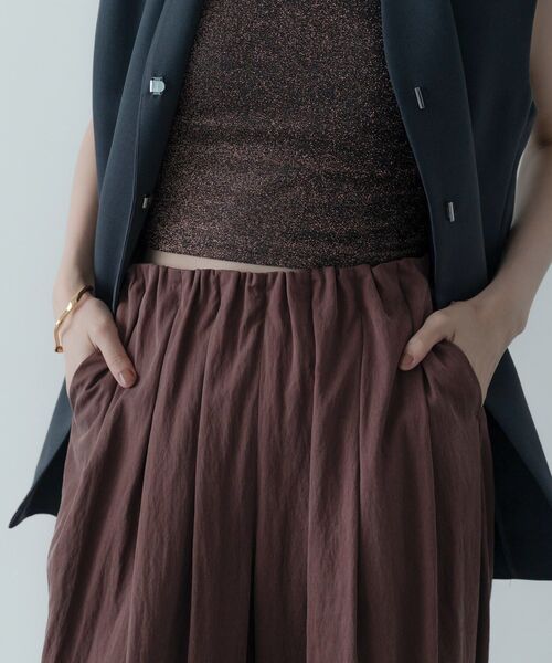 GALLEST（ギャレスト）の「ウエストギャザーパンツ（その他パンツ・レディース・ブラック/ボルドー・38/34）」の14枚目の写真
