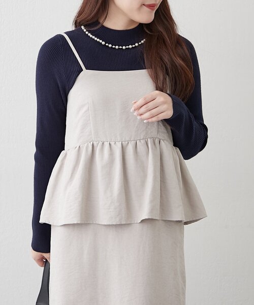 Another Branch olive des olive(アナザーブランチオリーブデオリーブ)の「【WEB先行予約】パール付プチハイリブニット(ニット/セーター・レディース・ネイビー/ブラウン/ライトグレー/ボルドー/オフホワイト/ブラック/ライム・FREE)」の19枚目の写真