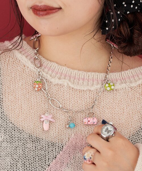 セール】【Me＋Me/ミープラスミー】ベロアリボンミックスチャーム