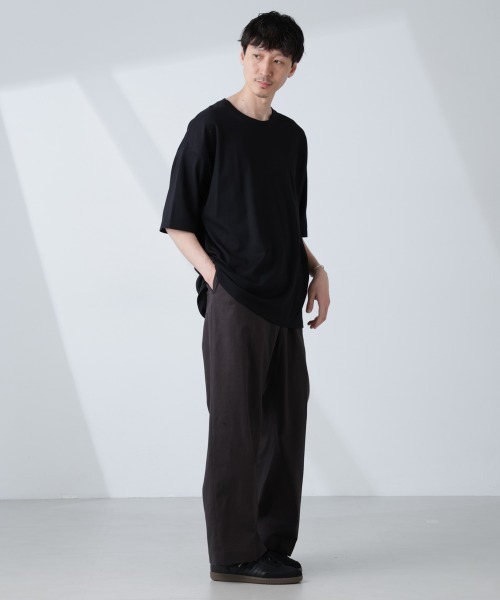 NANO universe（ナノユニバース）の「WEB限定/Anti Soaked(R)  汗染み防止 クルーネック ビッグシルエットTシャツ（Tシャツ/カットソー・メンズ・ホワイト/ブラック/トップグレー・XL/XXL）」の22枚目の写真