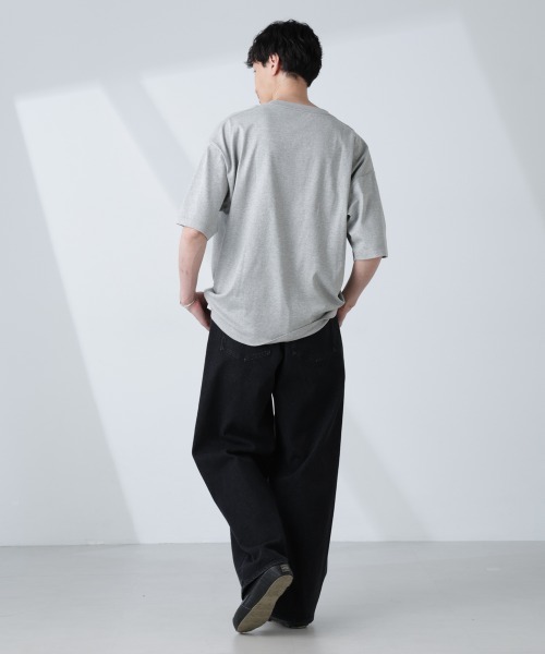 NANO universe（ナノユニバース）の「WEB限定/Anti Soaked(R)  汗染み防止 クルーネック ビッグシルエットTシャツ（Tシャツ/カットソー・メンズ・ホワイト/ブラック/トップグレー・XL/XXL）」の17枚目の写真