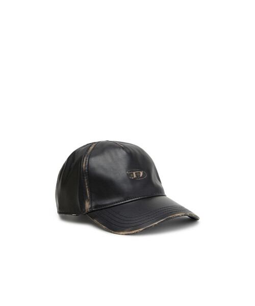 DIESEL ブラック キャップ メンズ ベースボールキャップ C-HEATHER（キャップ）｜DIESEL