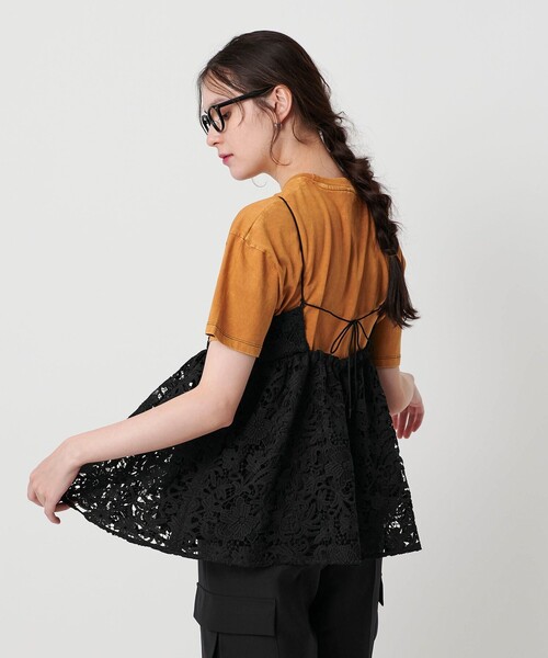 BEAUTY&YOUTH UNITED ARROWS(ビューティーアンドユースユナイテッドアローズ)の「ポリエステル レースキャミソール(その他トップス・レディース・ブラック/オフホワイト・FREE)」の4枚目の写真