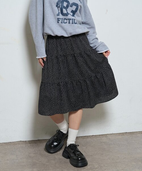 WHO'S WHO gallery（フーズフーギャラリー）の「メッシュミドルスカート（スカート・レディース・カーキ/ブラウン/ホワイト・FREE）」の9枚目の写真