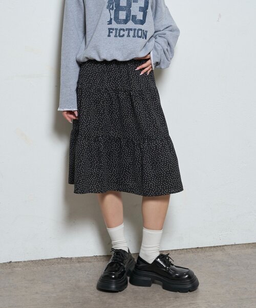 WHO'S WHO gallery（フーズフーギャラリー）の「メッシュミドルスカート（スカート・レディース・カーキ/ブラウン/ホワイト・FREE）」の10枚目の写真