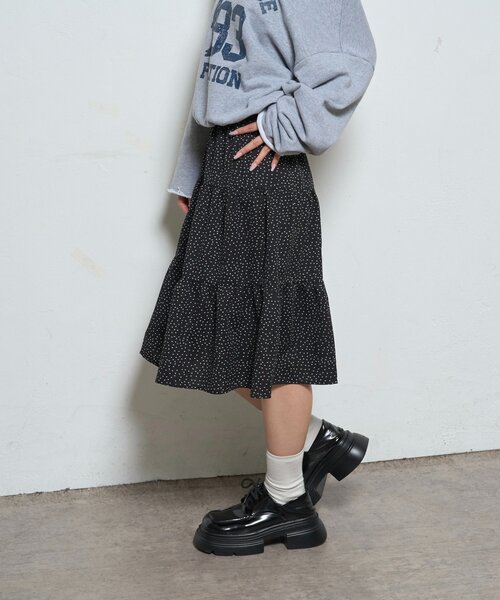 WHO'S WHO gallery（フーズフーギャラリー）の「メッシュミドルスカート（スカート・レディース・カーキ/ブラウン/ホワイト・FREE）」の11枚目の写真