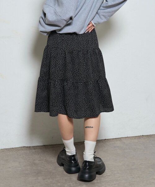 WHO'S WHO gallery（フーズフーギャラリー）の「メッシュミドルスカート（スカート・レディース・カーキ/ブラウン/ホワイト・FREE）」の12枚目の写真