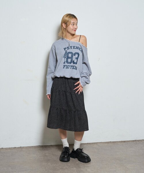 WHO'S WHO gallery（フーズフーギャラリー）の「メッシュミドルスカート（スカート・レディース・カーキ/ブラウン/ホワイト・FREE）」の13枚目の写真