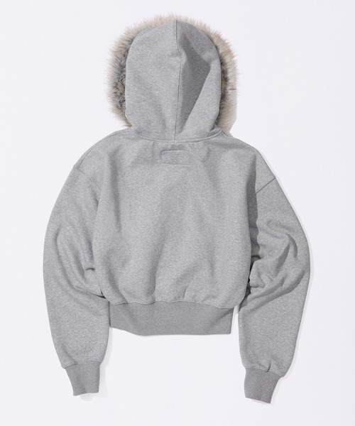 セール】Faux Fur Trimming Hooded Zip-Up（パーカー）｜SCULPTOR