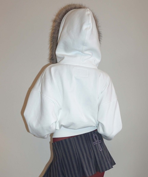 セール】Faux Fur Trimming Hooded Zip-Up（パーカー）｜SCULPTOR