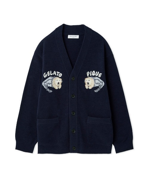 ジェラピケ トイプードル ジャガードカーディガン gelato pique ジェラートピケ pique【UNISEX】トイプードル