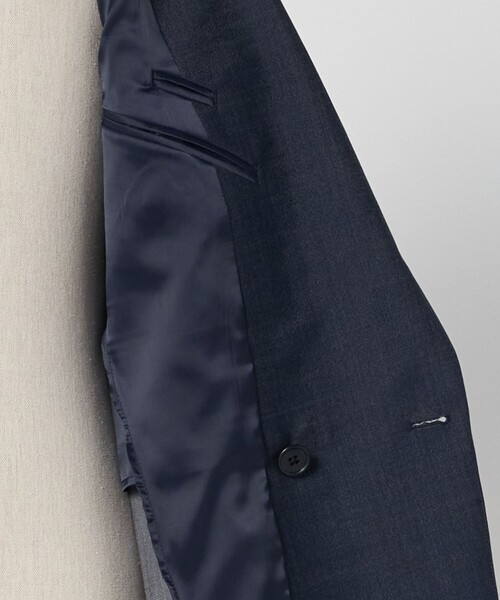 green label relaxing（グリーンレーベルリラクシング）の「A+ デニムライク ダブルブレスト 4B スタンダード ジャケット -ウォッシャブル・ストレッチ-（テーラードジャケット・メンズ・ロイヤルブルー・S/M/L/XL）」の10枚目の写真