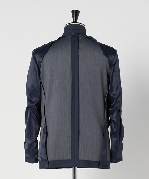 green label relaxing（グリーンレーベルリラクシング）の「A+ デニムライク ダブルブレスト 4B スタンダード ジャケット -ウォッシャブル・ストレッチ-（テーラードジャケット・メンズ・ロイヤルブルー・S/M/L/XL）」の14枚目の写真