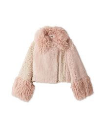 milklim ゆめかわ　ライダースジャケット　ピンク　ナイルパーチ milklim ゆめかわ ライダースジャケット ピンク ナイルパーチ