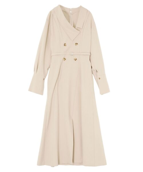 LAGUNAMOON（ラグナムーン）の「アシンメトリーカラーナローフレアワンピース（ワンピース・レディース・ベージュ/モカ・SMALL/MEDIUM）」の17枚目の写真