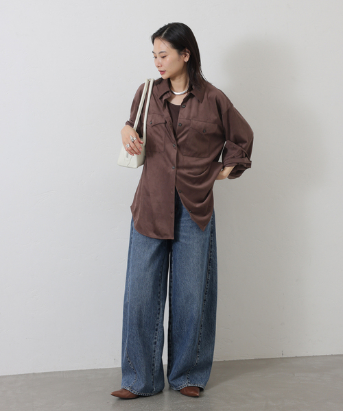 JOURNAL STANDARD(ジャーナルスタンダード)の「フェイクスエードシャツ(シャツ/ブラウス・レディース・タン/ブラウン・FREE)」の16枚目の写真