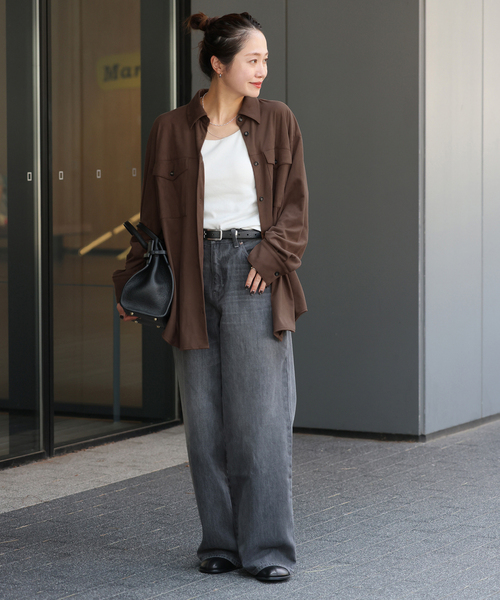 JOURNAL STANDARD(ジャーナルスタンダード)の「フェイクスエードシャツ(シャツ/ブラウス・レディース・タン/ブラウン・FREE)」の17枚目の写真