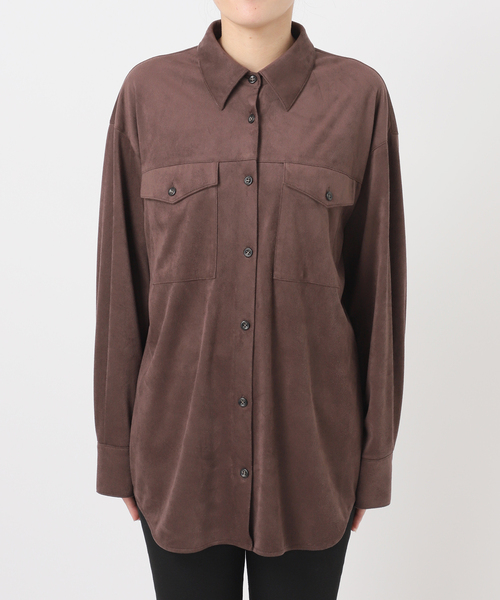 JOURNAL STANDARD(ジャーナルスタンダード)の「フェイクスエードシャツ(シャツ/ブラウス・レディース・タン/ブラウン・FREE)」の5枚目の写真