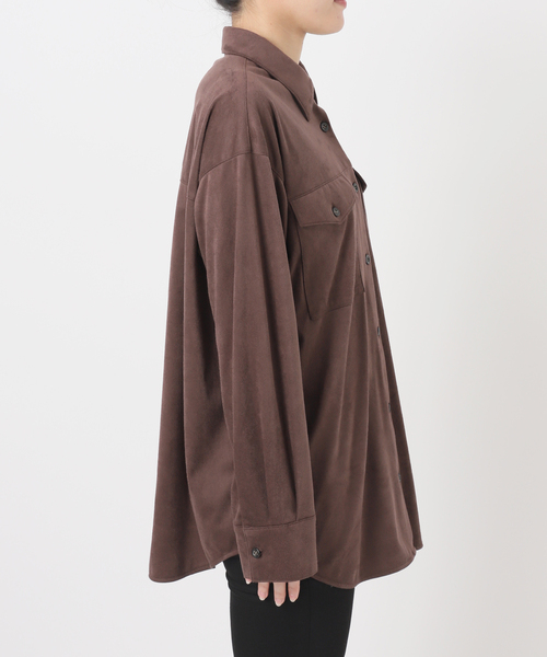 JOURNAL STANDARD(ジャーナルスタンダード)の「フェイクスエードシャツ(シャツ/ブラウス・レディース・タン/ブラウン・FREE)」の8枚目の写真