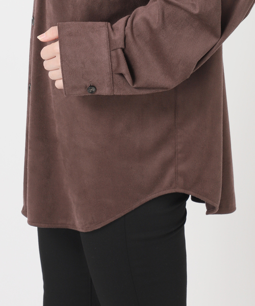 JOURNAL STANDARD(ジャーナルスタンダード)の「フェイクスエードシャツ(シャツ/ブラウス・レディース・タン/ブラウン・FREE)」の10枚目の写真