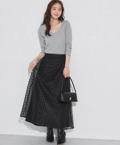 定価¥43,000 新品 ♡ 未使用品 Le poete スカート　L ボリュームフレアスカート(ロング・マキシ丈スカート) | Sybilla