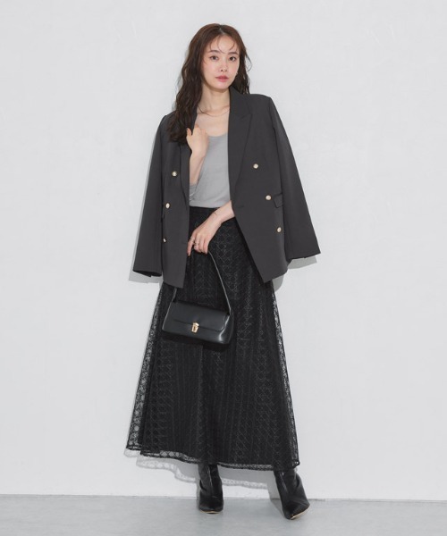 B6635■美品■トゥービーシック ベルト チェック フレア スカート 38 ベージュ系｜Aラインスカート｜TO BE CHIC(トゥー ビー シック