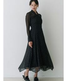 MERCURYDUO | ツイストネックロングスリーブワンピース(ワンピース)