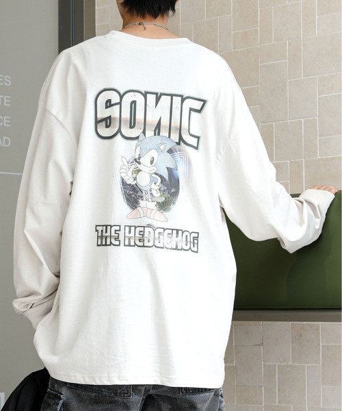 neos(ネオス)の「【neos】ルーズシルエット SONIC ソニック ピグメント風 プリント ロングスリーブ Tシャツ(Tシャツ/カットソー・メンズ・ブラック系1/ホワイト系2/ホワイト系1/ブラック系2・X-LARGE/LARGE/MEDIUM)」の3枚目の写真