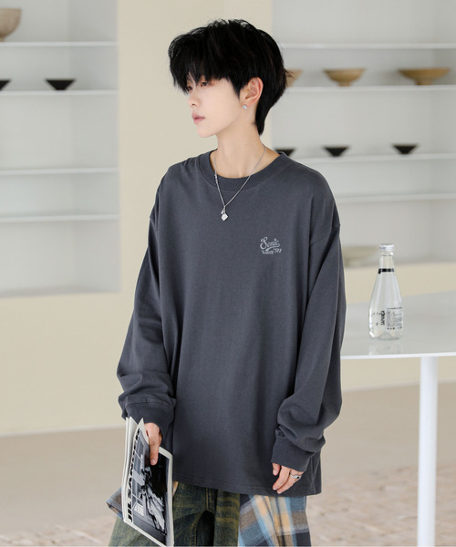 neos(ネオス)の「【neos】ルーズシルエット SONIC ソニック ピグメント風 プリント ロングスリーブ Tシャツ(Tシャツ/カットソー・メンズ・ブラック系1/ホワイト系2/ホワイト系1/ブラック系2・X-LARGE/LARGE/MEDIUM)」の5枚目の写真