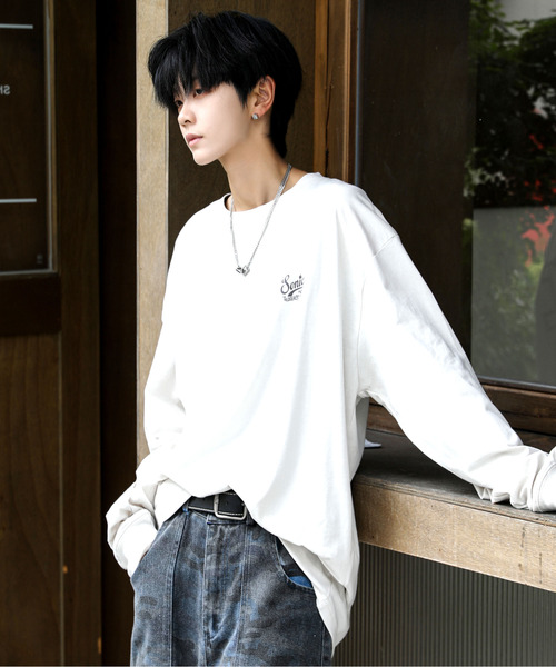 neos(ネオス)の「【neos】ルーズシルエット SONIC ソニック ピグメント風 プリント ロングスリーブ Tシャツ(Tシャツ/カットソー・メンズ・ブラック系1/ホワイト系2/ホワイト系1/ブラック系2・X-LARGE/LARGE/MEDIUM)」の7枚目の写真