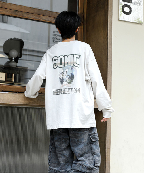 neos(ネオス)の「【neos】ルーズシルエット SONIC ソニック ピグメント風 プリント ロングスリーブ Tシャツ(Tシャツ/カットソー・メンズ・ブラック系1/ホワイト系2/ホワイト系1/ブラック系2・X-LARGE/LARGE/MEDIUM)」の8枚目の写真