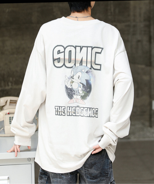 neos(ネオス)の「【neos】ルーズシルエット SONIC ソニック ピグメント風 プリント ロングスリーブ Tシャツ(Tシャツ/カットソー・メンズ・ブラック系1/ホワイト系2/ホワイト系1/ブラック系2・X-LARGE/LARGE/MEDIUM)」の12枚目の写真