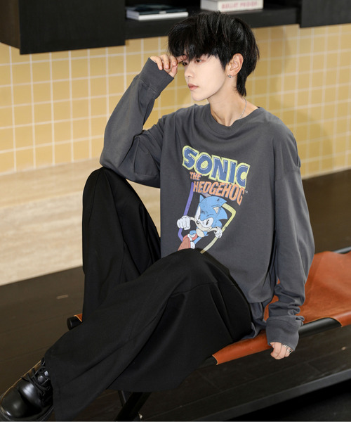 neos(ネオス)の「【neos】ルーズシルエット SONIC ソニック ピグメント風 プリント ロングスリーブ Tシャツ(Tシャツ/カットソー・メンズ・ブラック系1/ホワイト系2/ホワイト系1/ブラック系2・X-LARGE/LARGE/MEDIUM)」の17枚目の写真