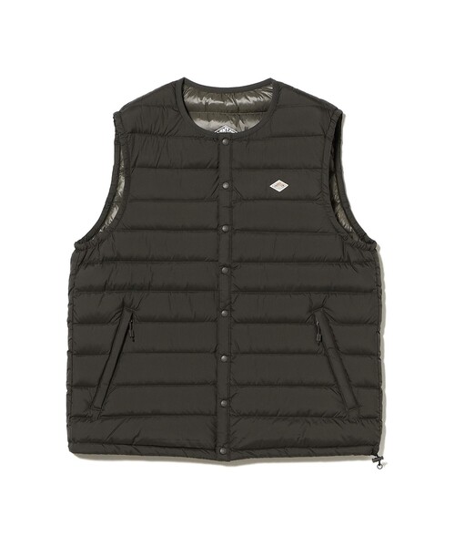DANTON（ダントン）の「DANTON / メンズ クルーネック インナー ダウン ベスト（ダウンベスト・メンズ・ブラック/チャコールグレー・S/M/L/XL）」の5枚目の写真