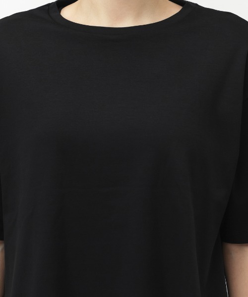 TIGORA（ティゴラ）の「ティゴラ TIGORA UVカットコットンバックスリットTシャツ（Tシャツ/カットソー・レディース・スモークピンク/ブラック・S/M/L/XL）」の4枚目の写真