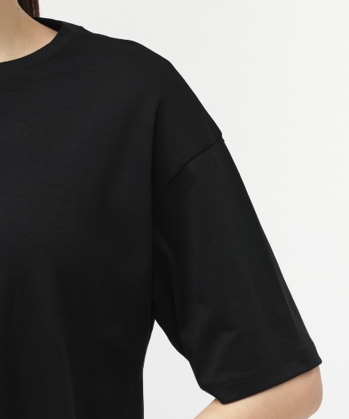 TIGORA（ティゴラ）の「ティゴラ TIGORA UVカットコットンバックスリットTシャツ（Tシャツ/カットソー・レディース・スモークピンク/ブラック・S/M/L/XL）」の5枚目の写真
