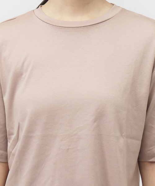 TIGORA（ティゴラ）の「ティゴラ TIGORA UVカットコットンバックスリットTシャツ（Tシャツ/カットソー・レディース・スモークピンク/ブラック・S/M/L/XL）」の8枚目の写真